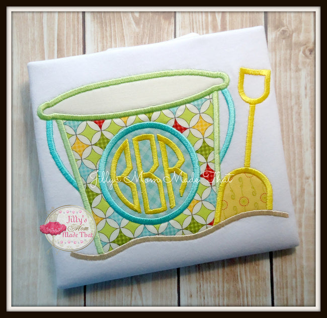 Beach Bucket and Shovel with Monogram Shirt