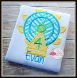 Ferris Wheel Shirt - Yellow & Turquoise