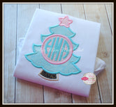 Christmas Tree Monogram Shirt