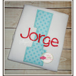 Birthday Shirt with Name - Aqua & Red